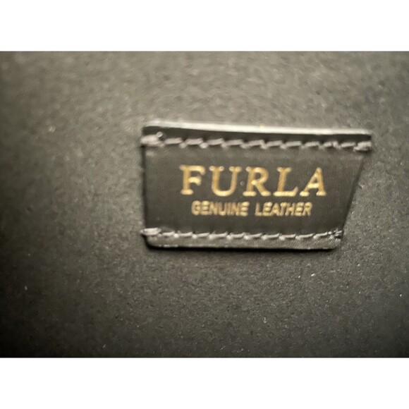 🖤 FURLA Black Leather Bucket Tote Handbag – Excellent Condition - Picture 8 of 13